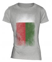 Madagascar Faded Flag Ladies T-Shirt