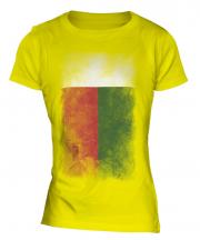 Madagascar Faded Flag Ladies T-Shirt