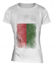 Madagascar Faded Flag Ladies T-Shirt