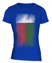 Madagascar Faded Flag Ladies T-Shirt