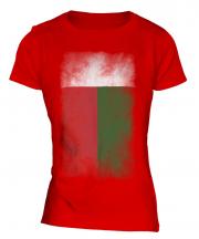 Madagascar Faded Flag Ladies T-Shirt