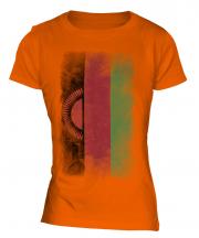 Malawi Faded Flag Ladies T-Shirt