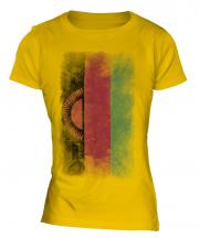 Malawi Faded Flag Ladies T-Shirt
