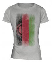 Malawi Faded Flag Ladies T-Shirt