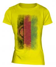 Malawi Faded Flag Ladies T-Shirt