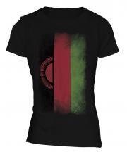 Malawi Faded Flag Ladies T-Shirt