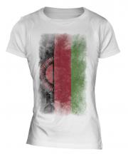 Malawi Faded Flag Ladies T-Shirt