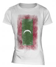 Maldives Faded Flag Ladies T-Shirt