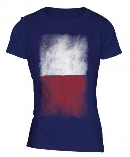 Malta Faded Flag Ladies T-Shirt