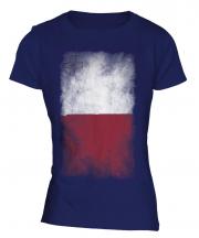 Malta Faded Flag Ladies T-Shirt