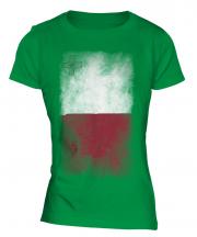 Malta Faded Flag Ladies T-Shirt