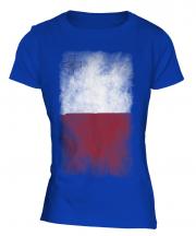 Malta Faded Flag Ladies T-Shirt