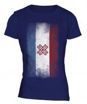 Mari El Faded Flag Ladies T-Shirt