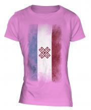 Mari El Faded Flag Ladies T-Shirt