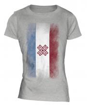 Mari El Faded Flag Ladies T-Shirt
