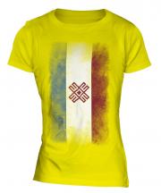 Mari El Faded Flag Ladies T-Shirt