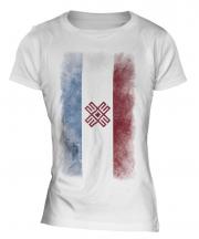 Mari El Faded Flag Ladies T-Shirt