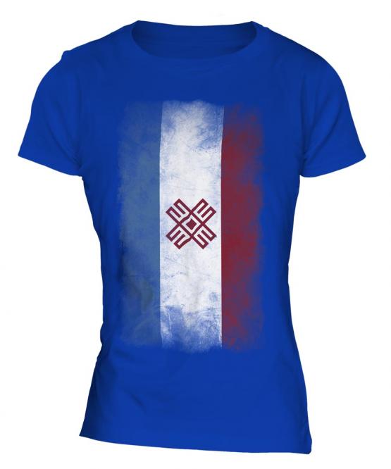 Mari El Faded Flag Ladies T-Shirt