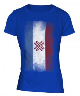 Mari El Faded Flag Ladies T-Shirt