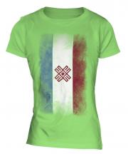 Mari El Faded Flag Ladies T-Shirt