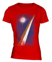 Marshall Islands Faded Flag Ladies T-Shirt