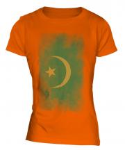 Mauritania Faded Flag Ladies T-Shirt