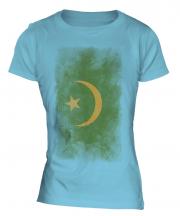 Mauritania Faded Flag Ladies T-Shirt