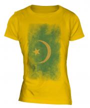 Mauritania Faded Flag Ladies T-Shirt