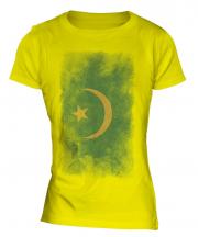 Mauritania Faded Flag Ladies T-Shirt