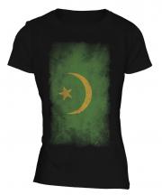 Mauritania Faded Flag Ladies T-Shirt