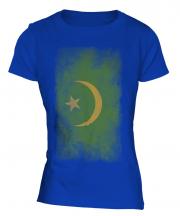 Mauritania Faded Flag Ladies T-Shirt