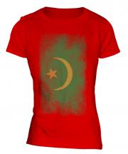 Mauritania Faded Flag Ladies T-Shirt