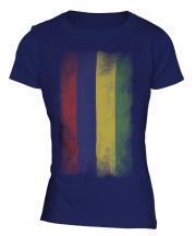 Mauritius Faded Flag Ladies T-Shirt