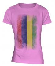 Mauritius Faded Flag Ladies T-Shirt