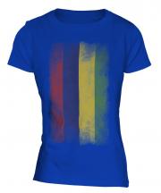 Mauritius Faded Flag Ladies T-Shirt