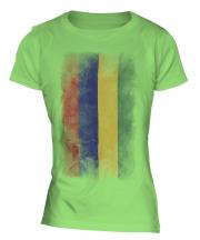 Mauritius Faded Flag Ladies T-Shirt