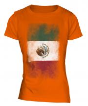 Mexico Faded Flag Ladies T-Shirt