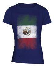 Mexico Faded Flag Ladies T-Shirt