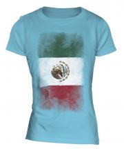 Mexico Faded Flag Ladies T-Shirt