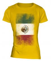 Mexico Faded Flag Ladies T-Shirt