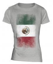 Mexico Faded Flag Ladies T-Shirt