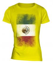 Mexico Faded Flag Ladies T-Shirt