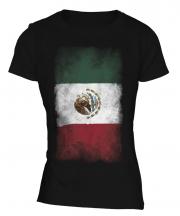 Mexico Faded Flag Ladies T-Shirt