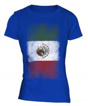 Mexico Faded Flag Ladies T-Shirt
