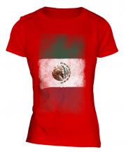 Mexico Faded Flag Ladies T-Shirt