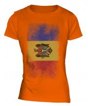 Moldova Faded Flag Ladies T-Shirt