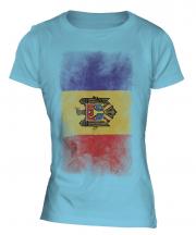 Moldova Faded Flag Ladies T-Shirt