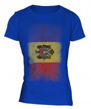 Moldova Faded Flag Ladies T-Shirt