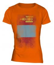 Mongolia Faded Flag Ladies T-Shirt
