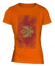 Montenegro Faded Flag Ladies T-Shirt